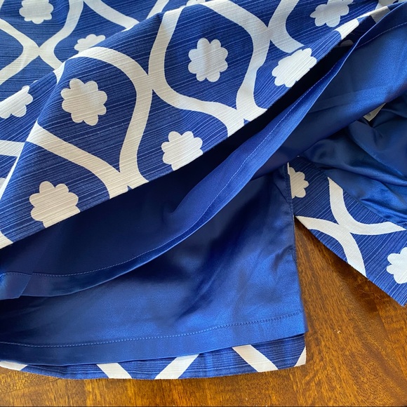 Boden Blue and White Pencil Skirt - Picture 8 of 8